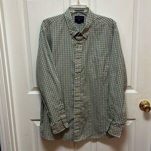 Men’s Plaid Dress Shirt, Size XL